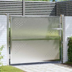 Porte de Jardin Argenté 85 x 70 cm Acier inoxydable 544043544043
