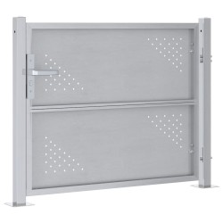 Porte de Jardin Argenté 85 x 70 cm Acier inoxydable 544043544043
