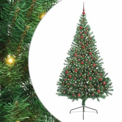 Sapin de Noël artificiel pré-éclairé Vert 210 cm PVC 544044544044