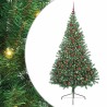 Sapin de Noël artificiel pré-éclairé Vert 210 cm PVC 544044544044