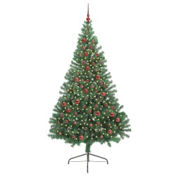 Sapin de Noël artificiel pré-éclairé Vert 210 cm PVC 544044544044