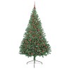 Sapin de Noël artificiel pré-éclairé Vert 210 cm PVC 544044544044