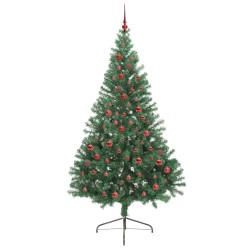 Sapin de Noël artificiel pré-éclairé Vert 210 cm PVC 544044544044