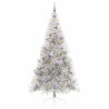 Sapin de Noël artificiel pré-éclairé Argent 240 cm PET 544046544046