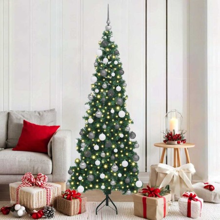 Arbre de Noël artificiel d'angle Vert 180 cm PVC et métal 544047544047