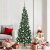 Arbre de Noël artificiel d'angle Vert 180 cm PVC et métal 544047544047