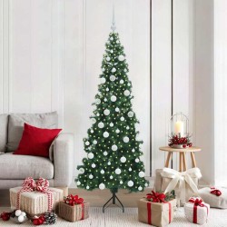 Arbre de Noël artificiel d'angle Vert 180 cm PVC et métal 544048544048