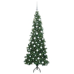 Arbre de Noël artificiel d'angle Vert 180 cm PVC et métal 544048544048