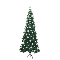 Arbre de Noël artificiel d'angle Vert 180 cm PVC et métal 544048544048