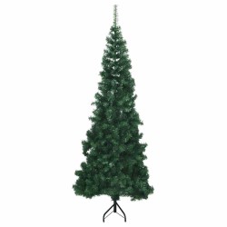 Arbre de Noël artificiel d'angle Vert 180 cm PVC et métal 544048544048