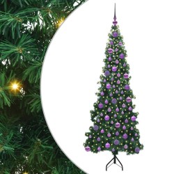 Arbre de Noël artificiel d'angle Vert 180 cm PVC et métal 544049544049