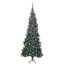 Arbre de Noël artificiel d'angle Vert 180 cm PVC et métal 544049544049