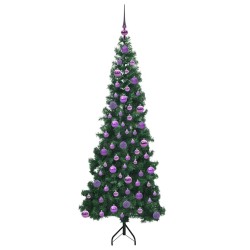 Arbre de Noël artificiel d'angle Vert 180 cm PVC et métal 544049544049