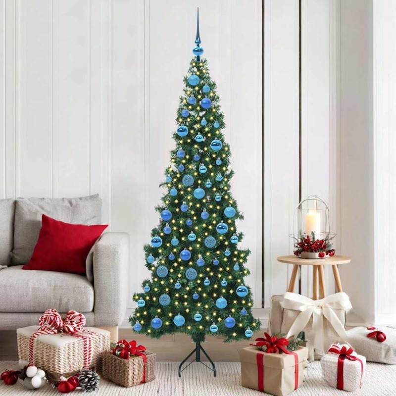 Arbre de Noël artificiel d'angle Vert 180 cm PVC et métal 544050544050