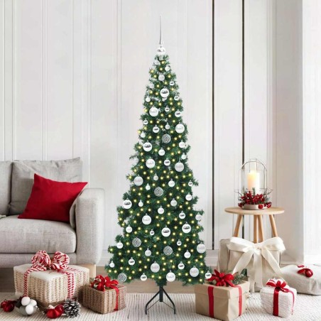 Arbre de Noël artificiel d'angle Vert 180 cm PVC et métal 544051544051