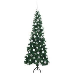 Arbre de Noël artificiel d'angle Vert 180 cm PVC et métal 544051544051