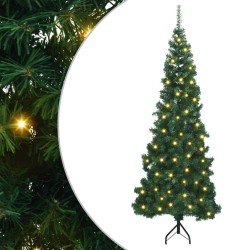 Arbre de Noël artificiel d'angle Vert 180 cm PVC et métal 544052544052