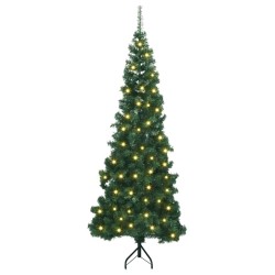 Arbre de Noël artificiel d'angle Vert 180 cm PVC et métal 544052544052
