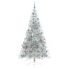 Sapin de Noël artificiel pré-éclairé Argent 240 cm PET 544053544053