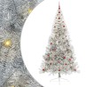 Sapin de Noël artificiel pré-éclairé Argent 240 cm PET 544054544054