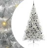 Sapin de Noël artificiel pré-éclairé Argent 240 cm PET 544055544055