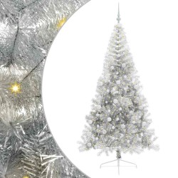 Sapin de Noël artificiel pré-éclairé Argent 240 cm PET 544057544057