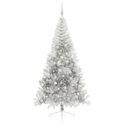 Sapin de Noël artificiel pré-éclairé Argent 240 cm PET 544057544057