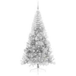 Sapin de Noël artificiel pré-éclairé Argent 240 cm PET 544057544057