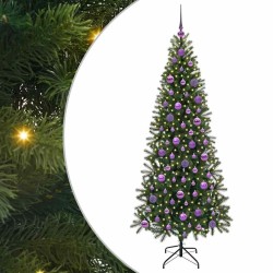 Sapin de Noël artificiel avec 300 LED Vert 180 cm PE et PVC 544059544059