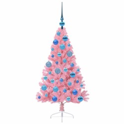 Sapin de Noël artificiel pré-éclairé Rose 120 cm PVC 544063544063