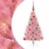 Sapin de Noël artificiel pré-éclairé Rose 120 cm PVC 544064544064