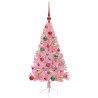 Sapin de Noël artificiel pré-éclairé Rose 120 cm PVC 544064544064