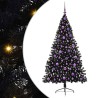 Sapin de Noël artificiel pré-éclairé Noir 180 cm PVC 544069544069