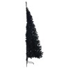 Sapin de Noël artificiel pré-éclairé Noir 210 cm PVC 544070544070