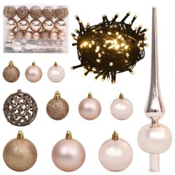 Sapin de Noël artificiel pré-éclairé Rose 150 cm PVC 544074544074