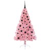 Sapin de Noël artificiel pré-éclairé Rose 150 cm PVC 544080544080