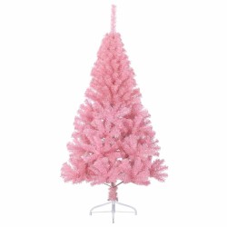 Sapin de Noël artificiel pré-éclairé Rose 150 cm PVC 544081544081
