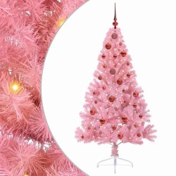 Sapin de Noël artificiel pré-éclairé Rose 150 cm PVC 544083544083