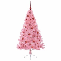 Sapin de Noël artificiel pré-éclairé Rose 150 cm PVC 544083544083