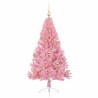 Sapin de Noël artificiel pré-éclairé Rose 150 cm PVC 544084544084