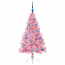Sapin de Noël artificiel pré-éclairé Rose 150 cm PVC 544086544086