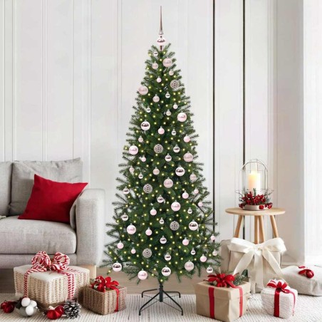 Sapin de Noël artificiel avec 300 LED Vert 180 cm PE et PVC 544090544090
