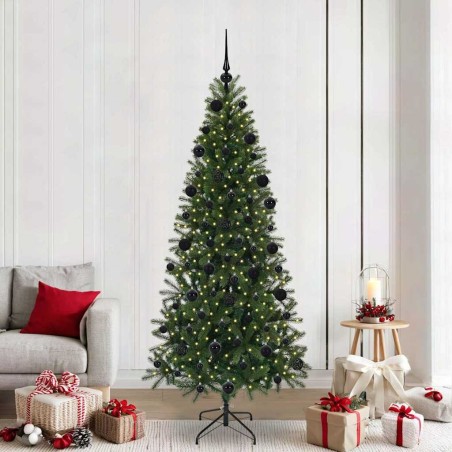Sapin de Noël artificiel avec 300 LED Vert 210 cm PE et PVC 544092544092