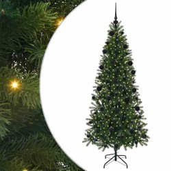 Sapin de Noël artificiel avec 300 LED Vert 210 cm PE et PVC 544092544092