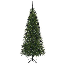 Sapin de Noël artificiel avec 300 LED Vert 210 cm PE et PVC 544092544092