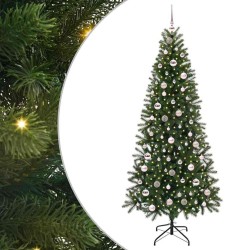 Sapin de Noël artificiel avec 300 LED Vert 210 cm PE et PVC 544093544093
