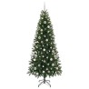 Sapin de Noël artificiel avec 300 LED Vert 210 cm PE et PVC 544093544093