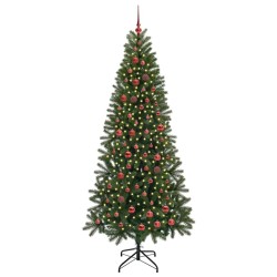 Sapin de Noël artificiel avec 300 LED Vert 210 cm PE et PVC 544095544095
