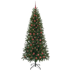 Sapin de Noël artificiel avec 300 LED Vert 210 cm PE et PVC 544095544095