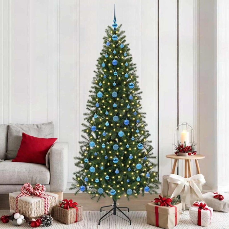 Sapin de Noël artificiel avec 300 LED Vert 210 cm PE et PVC 544096544096